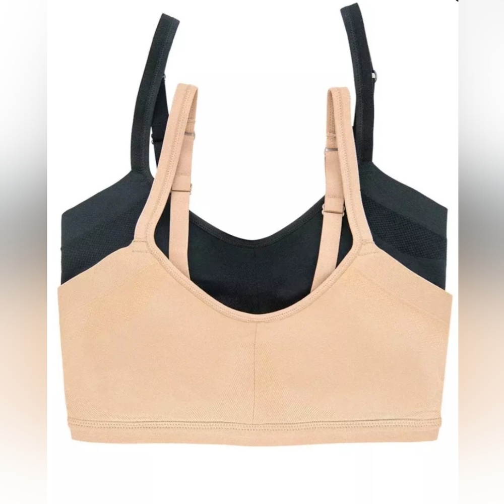 Felina Wireless Seamless Side-Smoothing Bra, 2 pack, Size Large